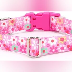 Dog Collar with Floral Pattern,Soft Comfortable Adjustable Buckle Cute Durable